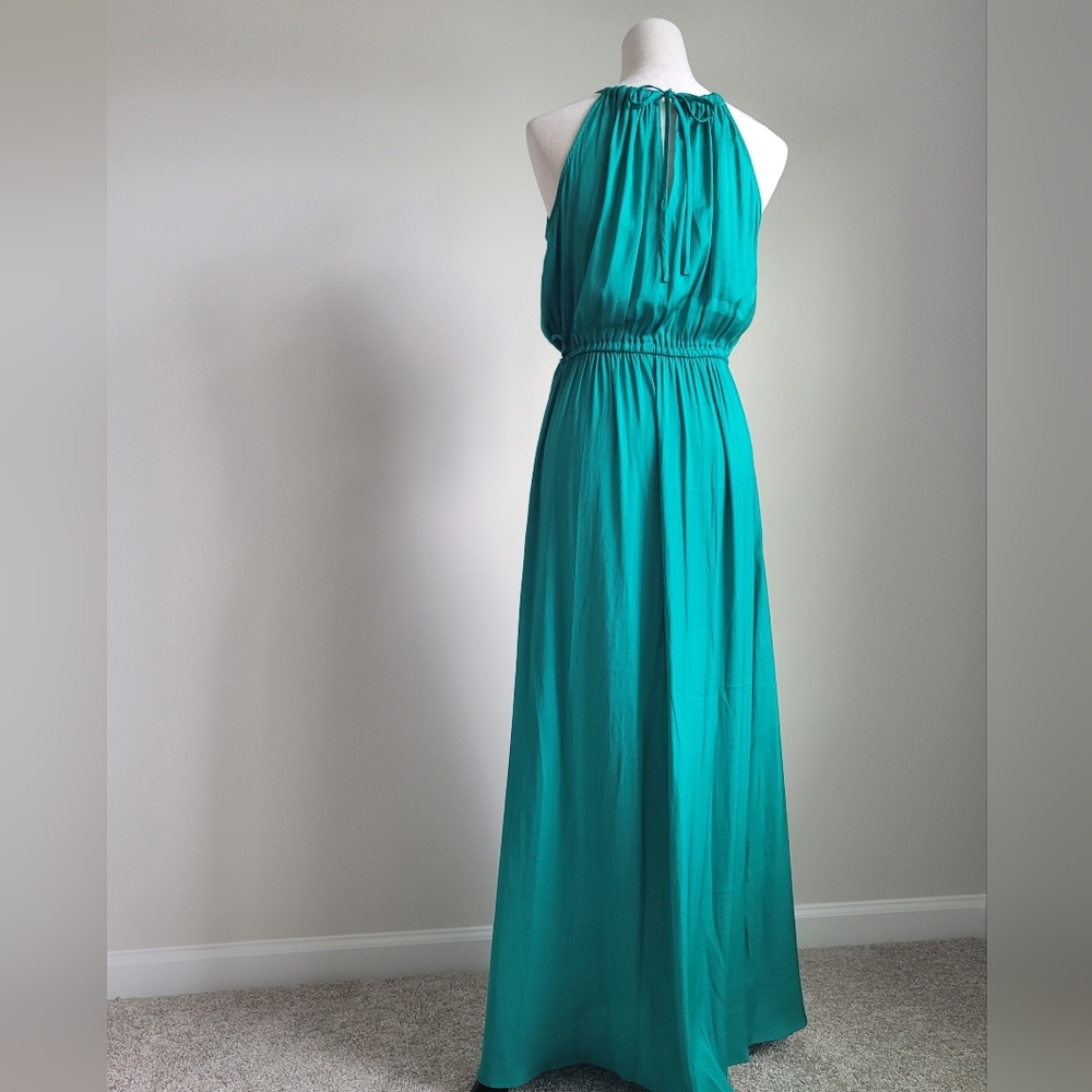 Loft Ann Taylor Women's Long Dress in Teal Color, Size S - Picture 3 of 10